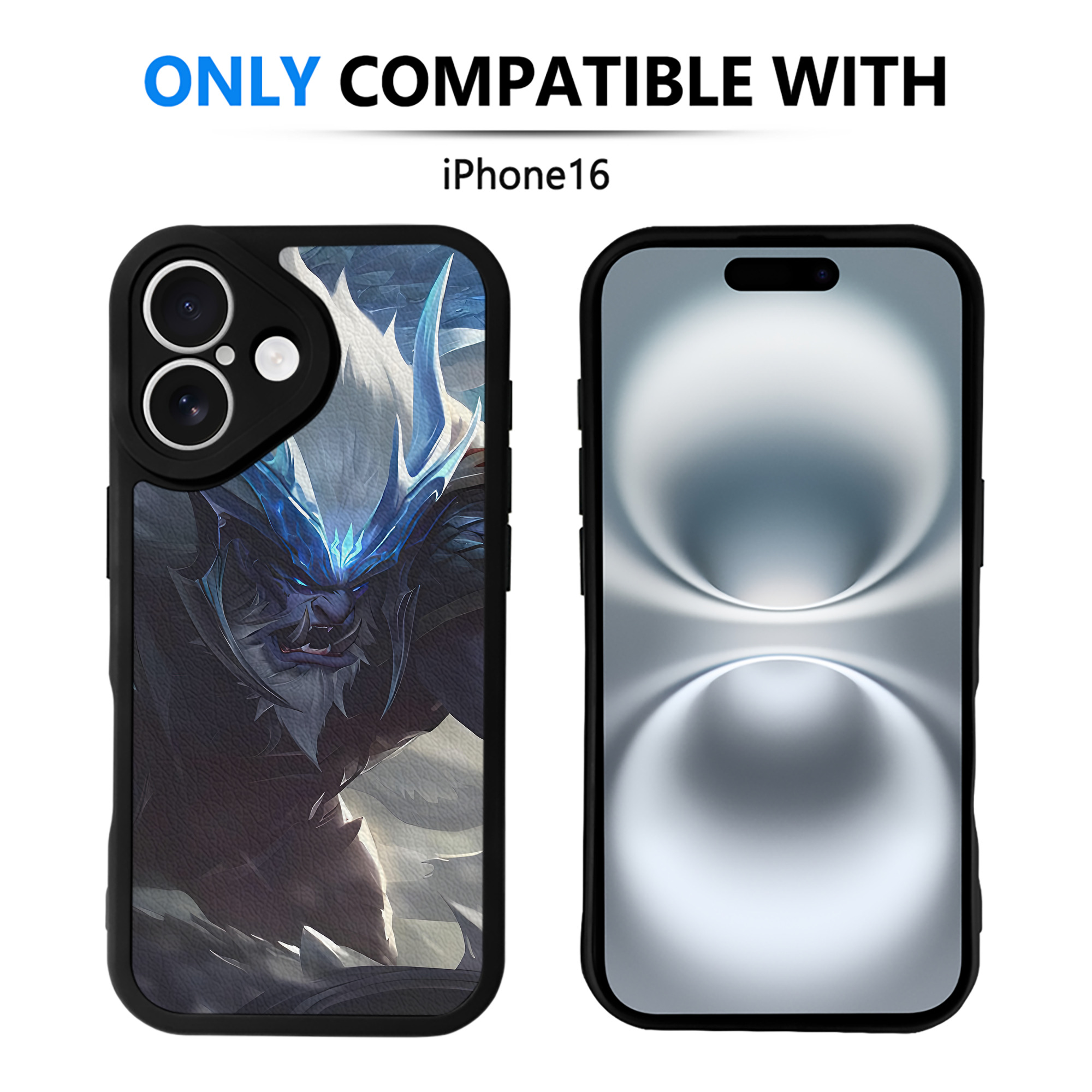 （画像用） リーグ・オブ・レジェンド League of Legends LOL 【iPhone 16シリーズ対応】シリコンスマホケース（レザー調） 材質：シリコン